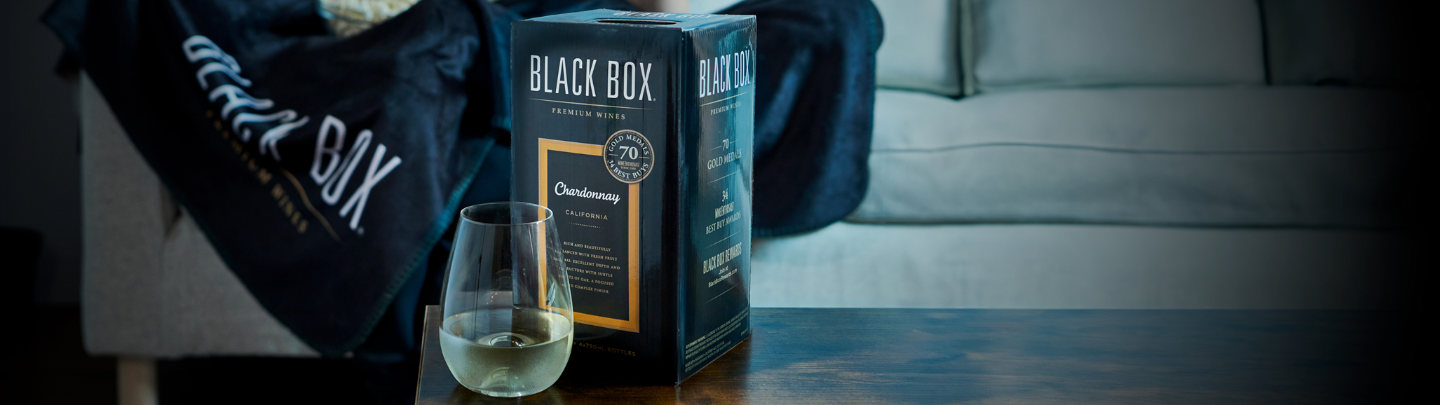 Chardonnay with Glass Banner