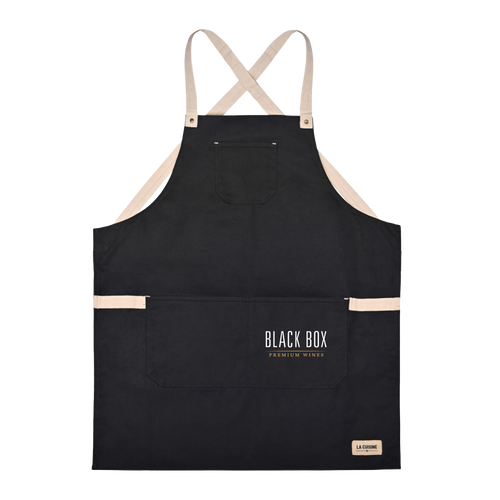 black box branded apron