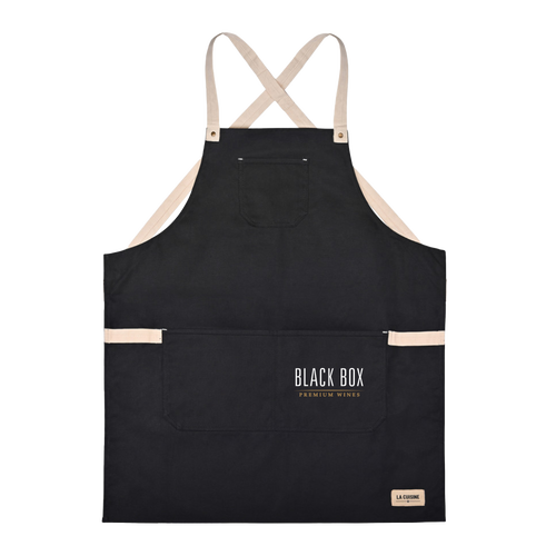 black box branded apron