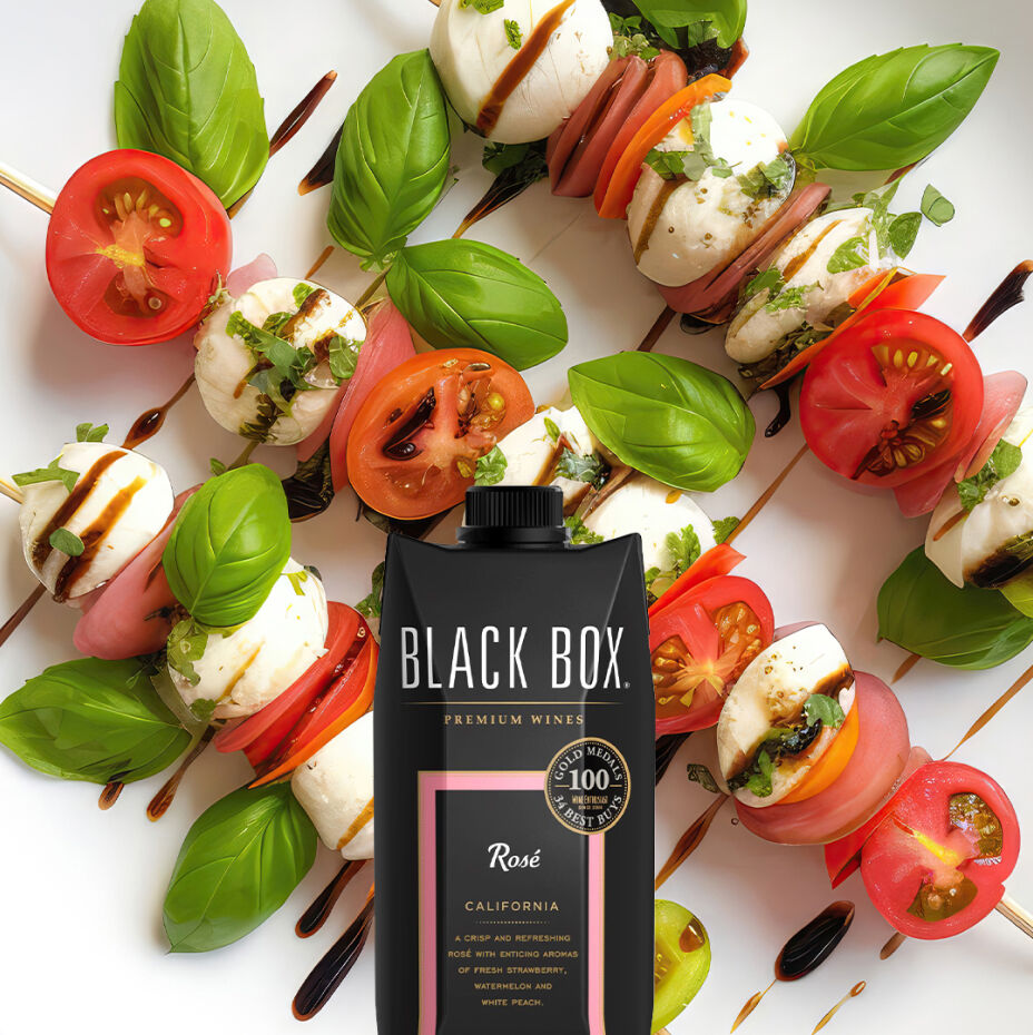 Rose and Caprese Skewers Pairing