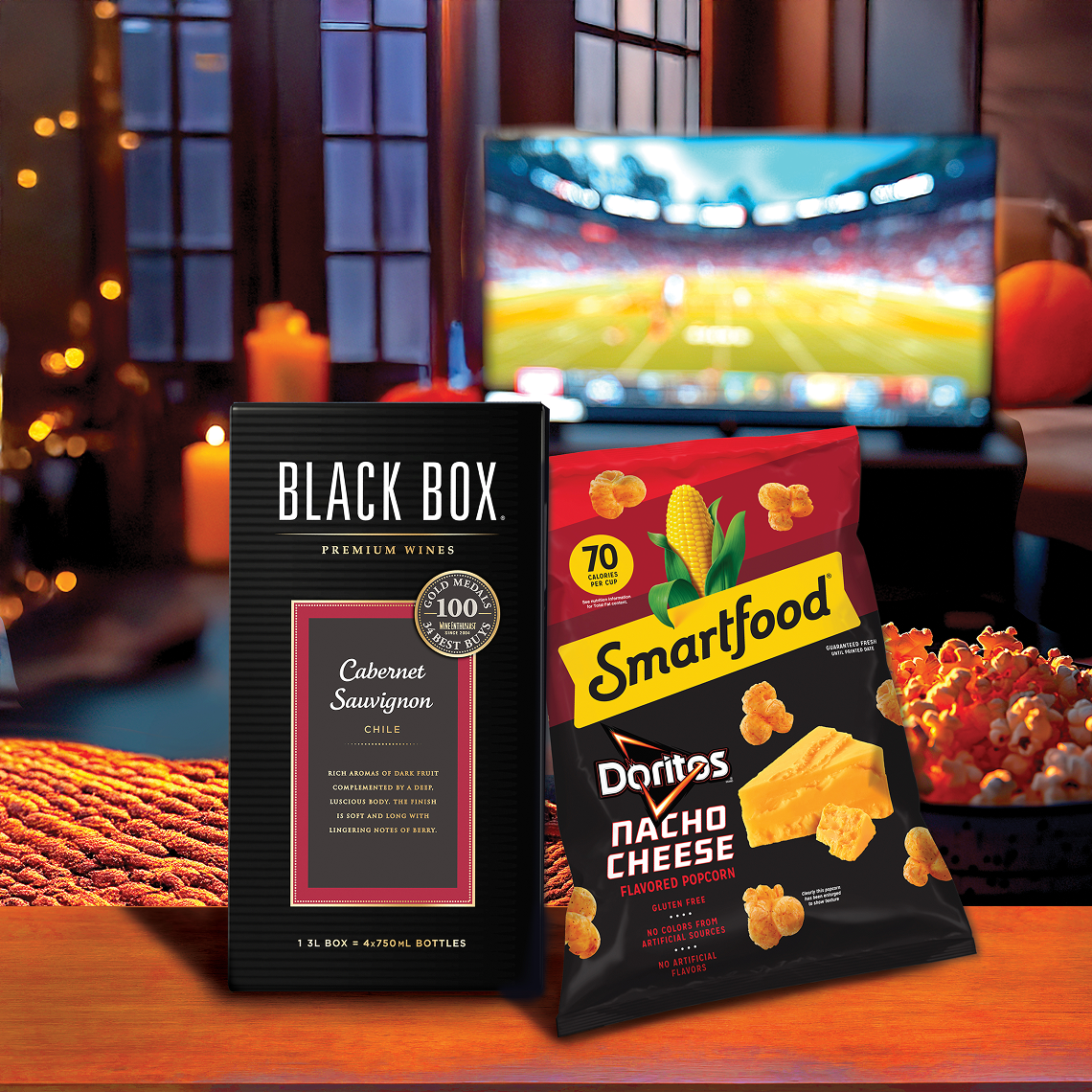 Cabernet and Nacho Cheese Popcorn Pairing