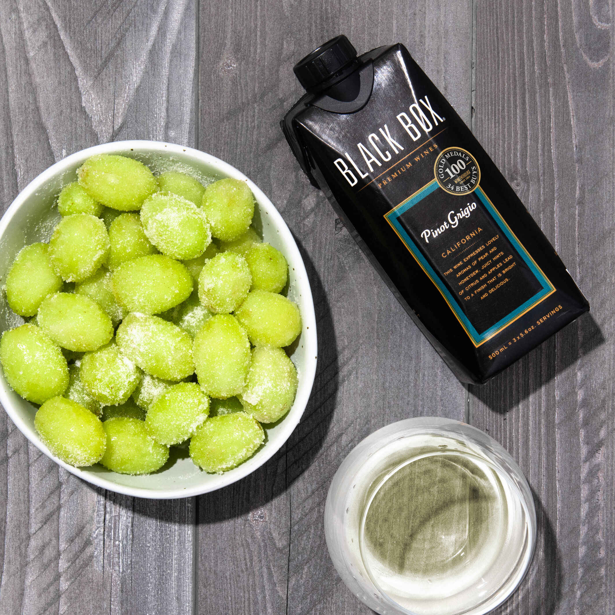 frozen grapes with Black Box Mini