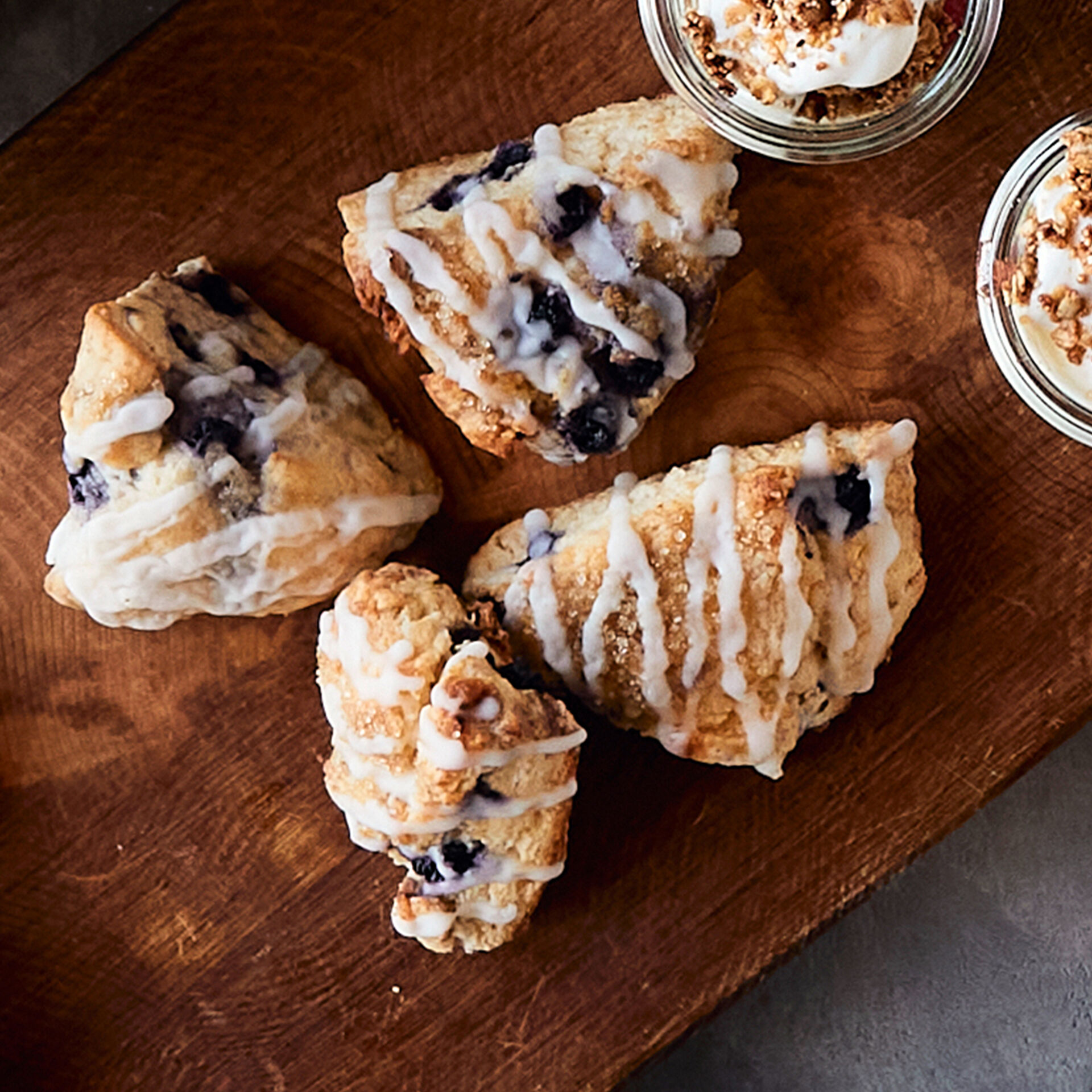 Blueberry Scones paired with Chardonnay